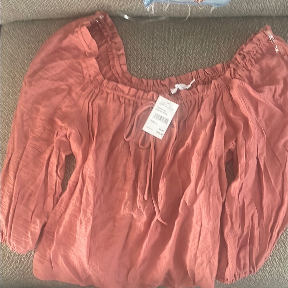 Women's Rust Off-Shoulder Top
